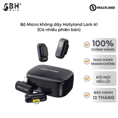 Bộ Micro không dây Hollyland Lark A1 Duo/ Combo (USB-C RX, Lightning RX, hộp sạc)
