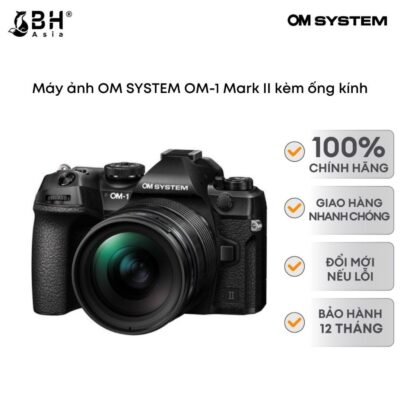 Bộ máy ảnh OM SYSTEM OM-1 Mark II kèm ống kính M.Zuiko Digital ED 12-40mm F2.8 PRO II