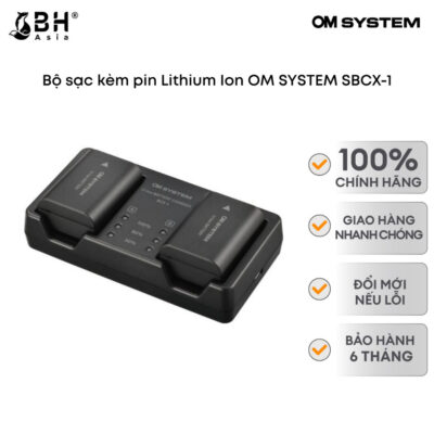 Bộ sạc kèm pin Lithium Ion OM SYSTEM SBCX-1