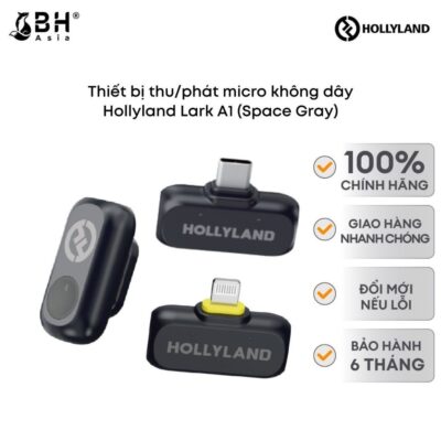 Phụ kiện thu/ phát, hộp sạc micro thu âm không dây Hollyland Lark A1 (Space Gray)