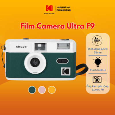 Máy Ảnh Film Camera Kodak Ultra F9 Bảo hành 12 tháng, Tích hợp Flash, Màu cổ điển