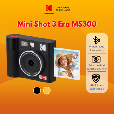 Máy Ảnh Chụp Lấy Ngay Kodak Mini Shot MS300, 3x3 inch, Bảo hành 12 tháng