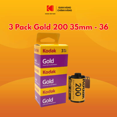 3 Cuộn phim Kodak Gold GB Film 200 135 36 Exp - Pack of 3 pcs, Số ảnh 36, In date T12/2026